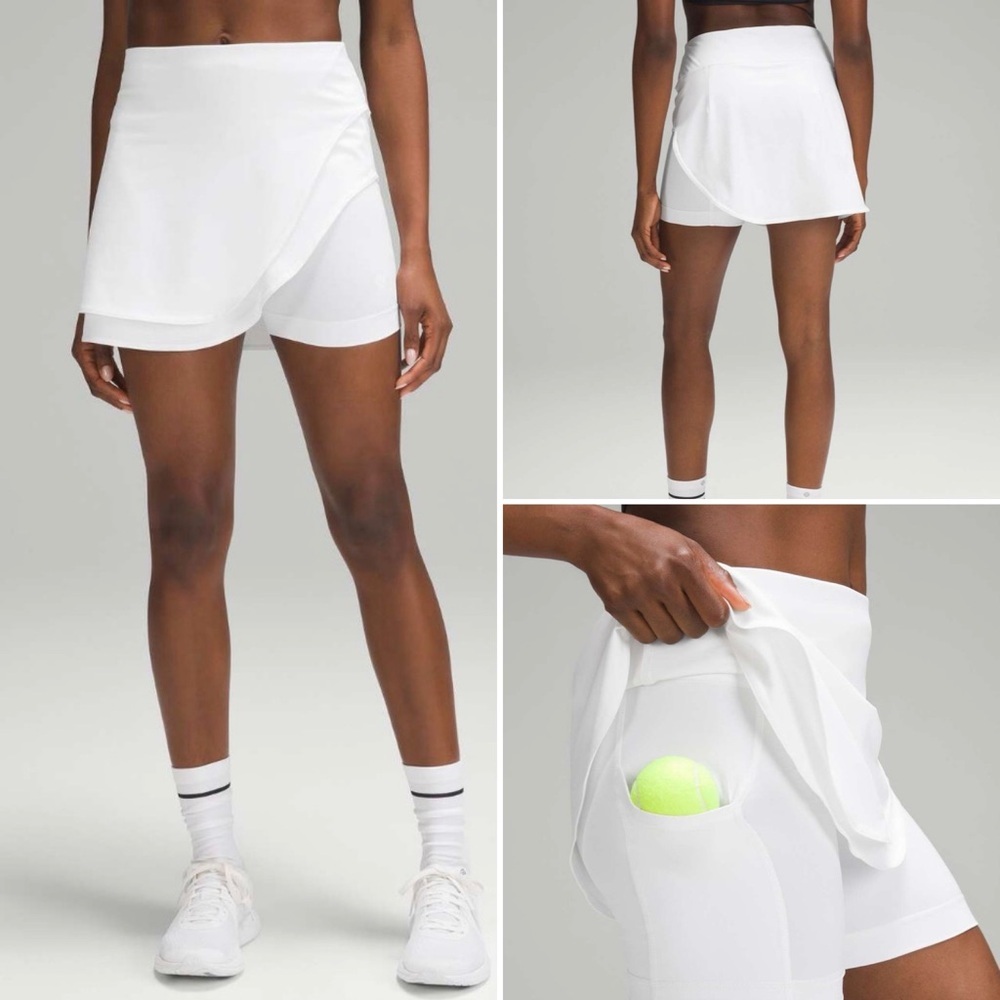 Lululemon Asymmetrical Layered High-Rise Tennis Skirt White 10 NWT
